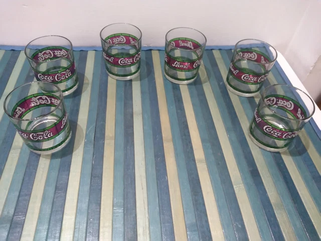 Ottimo condizioni set 6 bicchieri Coca Cola vintage Tiffany Liberty anni 70