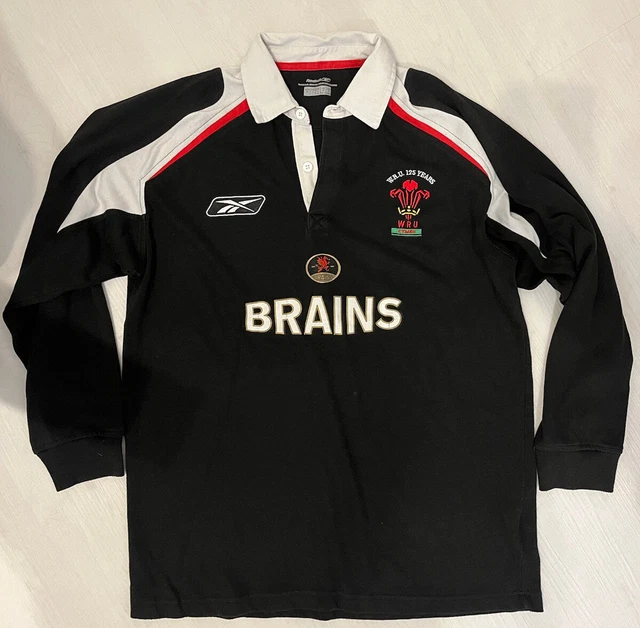 WALES RUGBY SHIRT 2006 125 Years Long Sleeve Reebok Brains medium Jersey £49.99 PicClick UK