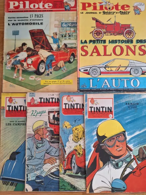 Lot De Journaux De Tintin & Pilote- Spécial Auto,