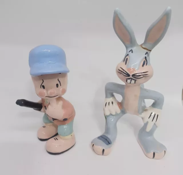 Elmer Fudd & Bugs Bunny Figurine Evan K. Shaw Looney Tunes Warner Bros '40s ASIS