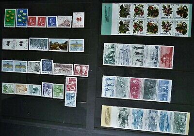 Sweden 1977 year set cpl  incl all pairs, booklet panes. Slania. MNH