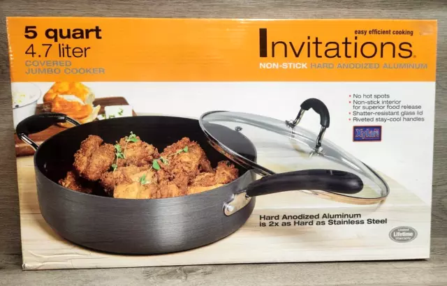 Invitations  Hard Anodized Nonstick Jumbo Cooker 5 Quart Cookware, Pots and...