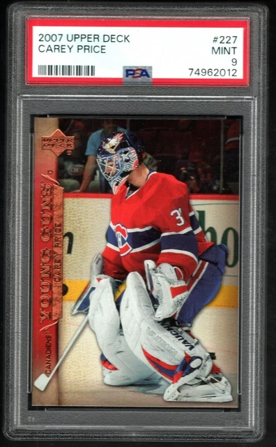 CAREY PRICE 2007-08 Upper Deck Young Guns Rookie PSA 9 Mint Montreal Canadien RC