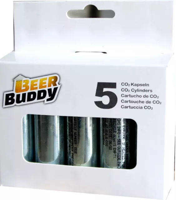 5er-Set Kapseln Ersatzteil Beer Buddy Bierzapfanlage - CO2 Patronen Zapfanlage *