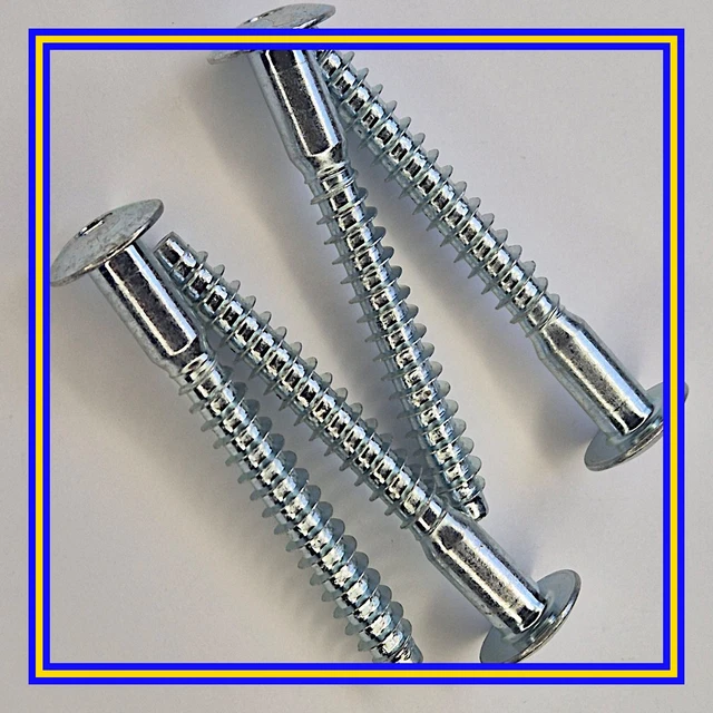 4 x KEA ASSEMBLY WOOD SCREW 50MM X 6MM STEEL Black PART #100219 100214
