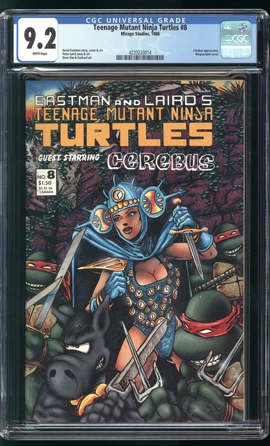 Teenage Mutant Ninja Turtles 8 CGC 9.2 NM- Cerebus Don Ralph Michelangelo Leo