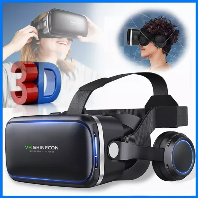 VR Headset Handyspiele Virtual Reality 3D Gläser VR Brille für 4-6" Smartphone