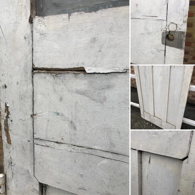 Reclaimed Old 1930s Art Deco Timber Wooden Edwardian Georgian Front Door 11