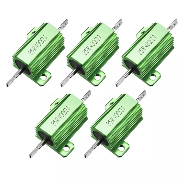 25W 120 500 Ohm 5% Alloggiamento Alluminio Alluminio Resistenze 400R (5PCS)