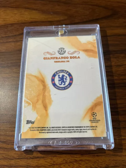 Gianfranco Zola Chelsea Legend Topps Pearl UCL 2021/22 Orange Parallel Card 1/5 2