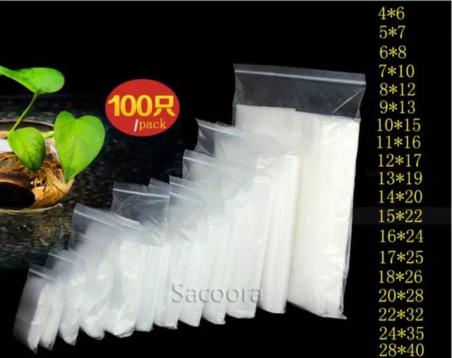 Small Zip Lock Plastic Bags Reclosable Transparent Bag Shoe Bag Vacuum Storage B