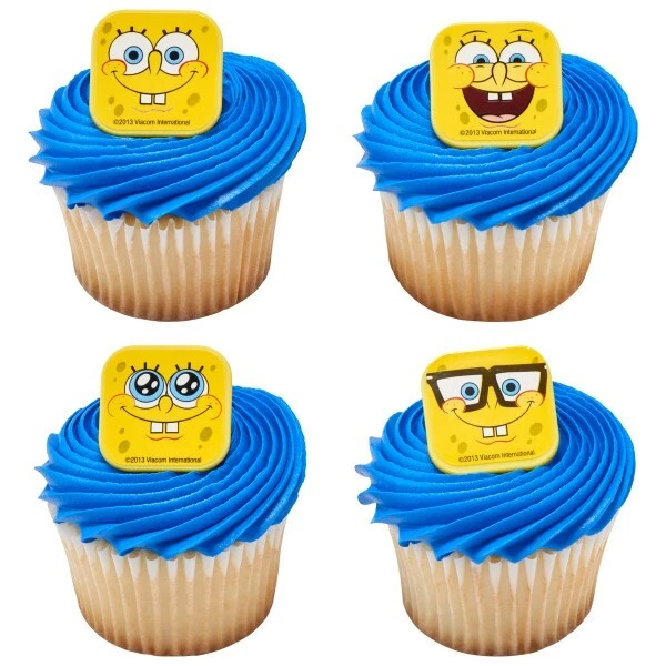 New Spongebob Cupcake Rings One Dozen