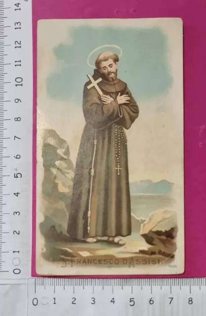6739 - Santino Holy Card Cromolito San Francesco D Assisi Originale