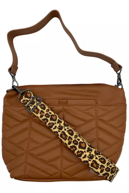 Lug Classic VL Quilted Crossbody Flare XL Copper Brown/Leopard Brown