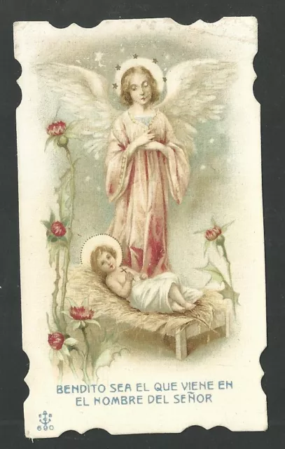 Estampa antigua del Niño Jesus andachtsbild santino holy card santini