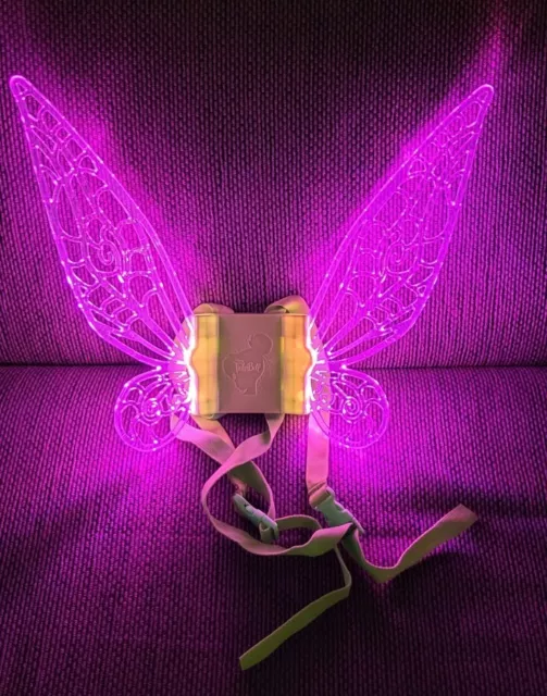 Disney Parks Tinkerbell Light-Up Fairy Wings 14" Costume Accessory Multi colors