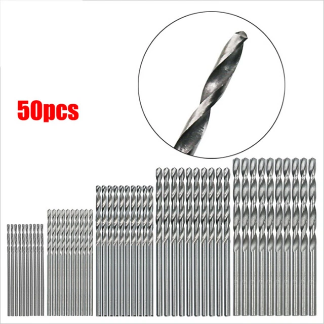 50Pcs HSS High Speed Steel Diamond Drill Bit Set Tool Coated Twist Drill P#km