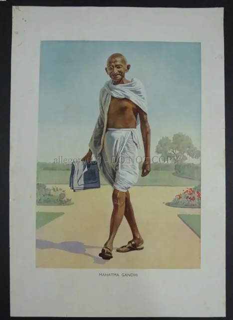 40's Politica Stampa Gandhi Con Giornali 13in x 1
