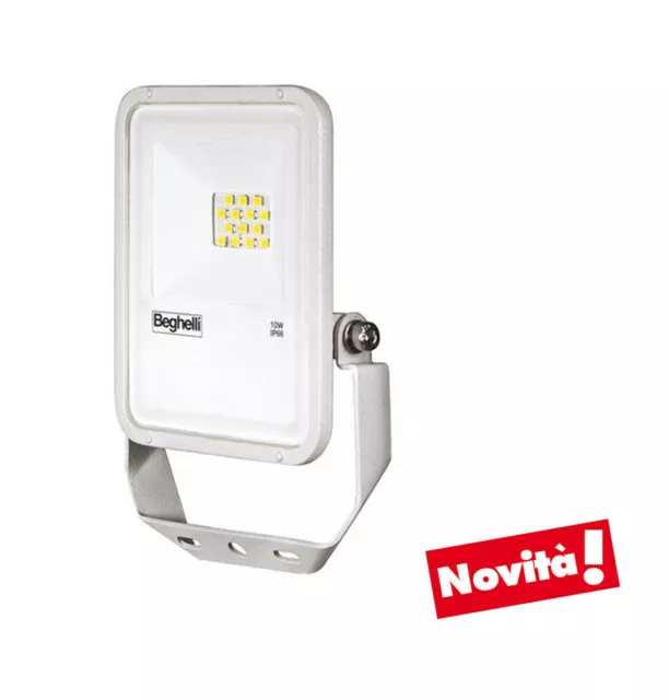 Faro Faretto A Led 30W 50W Bianco Beghelli Da Esterno 4000K Luce Naturale Slim