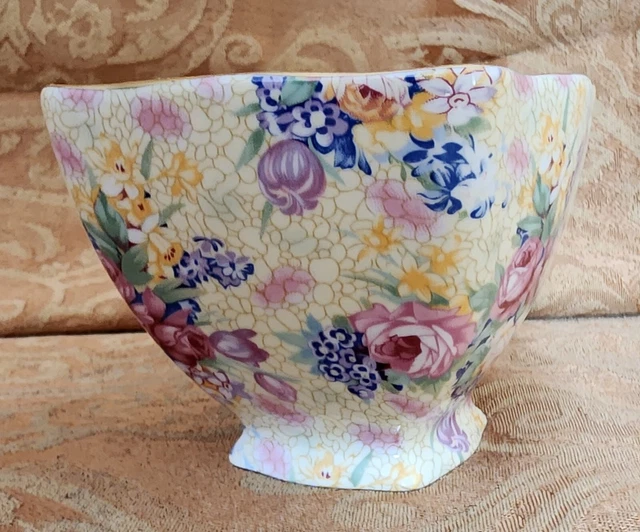 Royal Winton/Grimwades WELBECK SUGAR BOWL 1995 Yellow Chintz