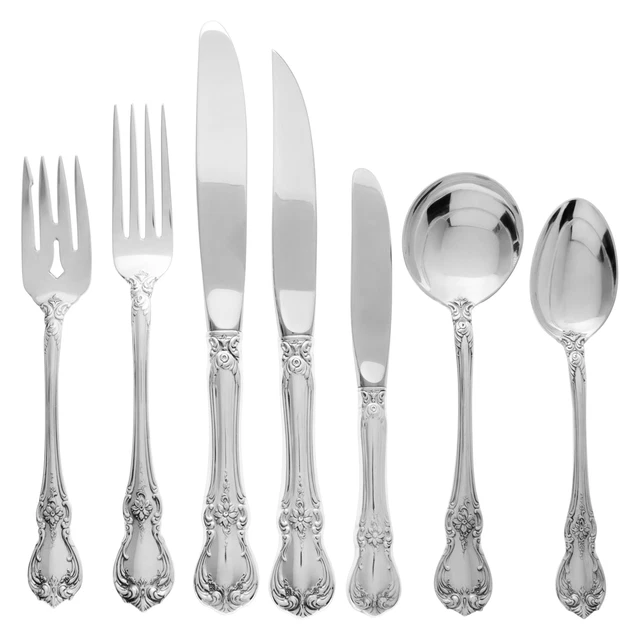 OLD MASTER sterling silver flatware set patented in 1942 by Towle- 9 place...