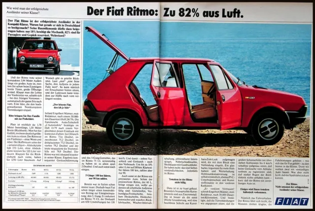 Fiat Ritmo 60 L CL, 65 CL, 75 CL Pubblicità originale 1980
