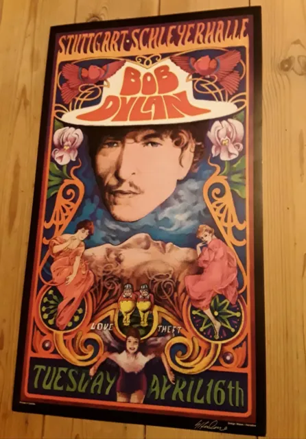 Rare Bob Dylan Concert Poster Bob Masse/Steve Harradine SIGNED by Harradine 2002