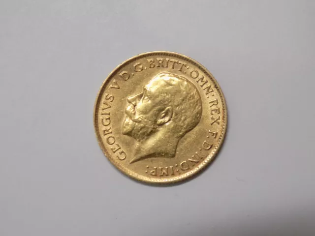 1913 Great Britain 1/2 Sovereign gold coin