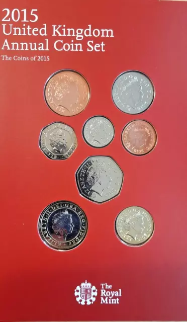 2015 Royal Mint Definitive The 4th Portrait 8 BUNC Coin Set