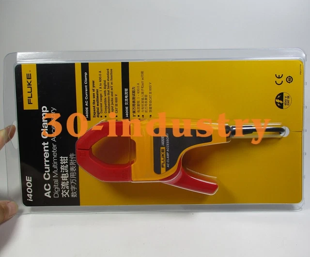 FLUKE I400E 400A AC Current Clamp 19.04mm Dual Banana Plug for Multimeter