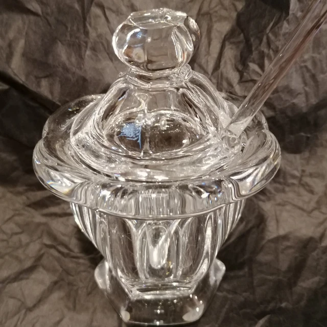 Ancien Sucrier ou Moutardier ou Autre Récipient Verre plus Inox Casalinghi Ancien Sucrier ou Moutardier ou Autre Récipient Verre plus Inox Casalinghi