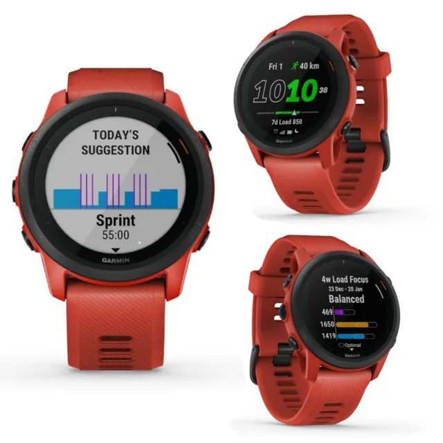 Garmin Forerunner FR 745 Red GPS Muli Sports Triathlon Smartwatch Run Cycle Swim