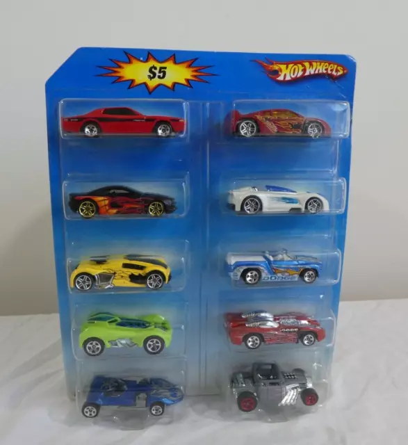 Hot Wheels Cars Mattel 10 nuevo de lote antiguo sellado de fábrica edad 3+ vehículos auto juguete carreras 2008