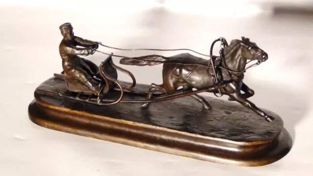 ANTIKE RUSSISCHE &amp;&amp;KOSAKEN Auf Schleim&amp;quot;&amp;quot; Bronzestatue Von Vasili ...