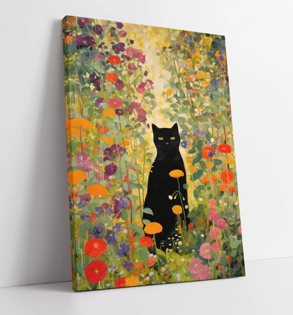 3dRose Gartenflagge Valentinstag – Folk Art Herz Mit Katze, Violetter Hintergrund, 30,5 X 45,7 Cm, Polyester