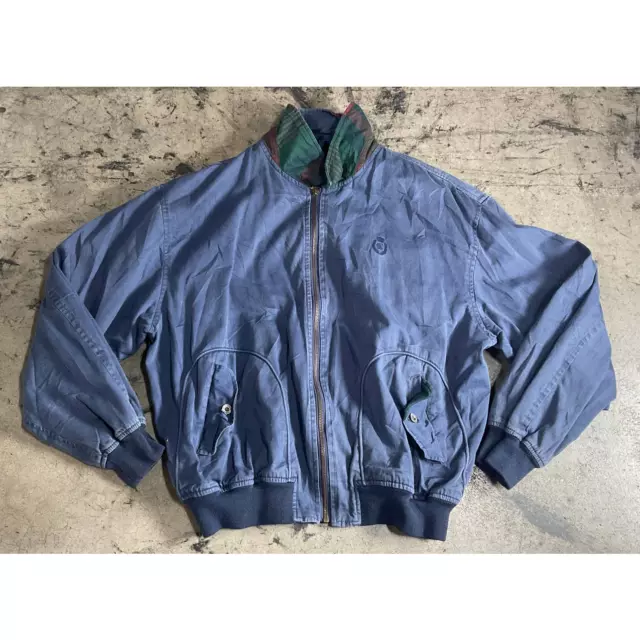 Ralph Lauren Vintage Blue Men's Bomber Jacket Size M