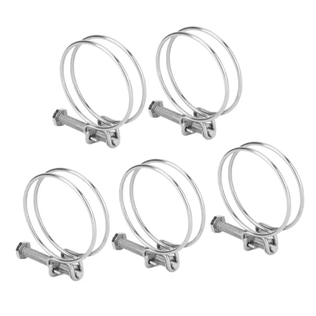 Double Wire Hose Clips Pond Pipe Screw Tight Koi Fish Fitting Filter Pump Water