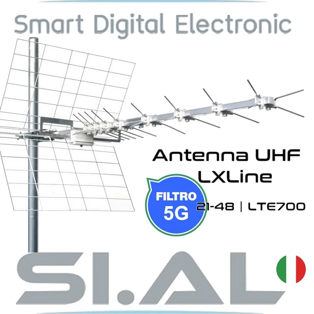 ANTENNA TV ESTERNA banda UHF 2148 con filtro 5G LTE F emme