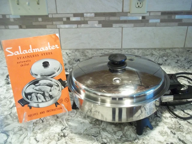 Saladmaster 7817 Stainless Steel Oil Core 11'' Electric Skillet Vapo Lid &Manual Saladmaster 7817 Stainless Steel Oil Core 11'' Electric Skillet Vapo Lid &Manual