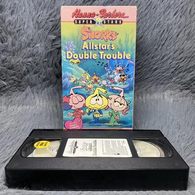 SNORKS ALLSTAR’S DOUBLE Trouble VHS 1984 Tape Hanna Barbera Super Stars
