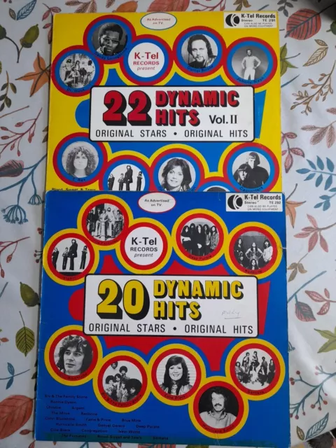 K-TEL Records - Dynamic Hits Volume 1 & 2 - Vinyl Albums