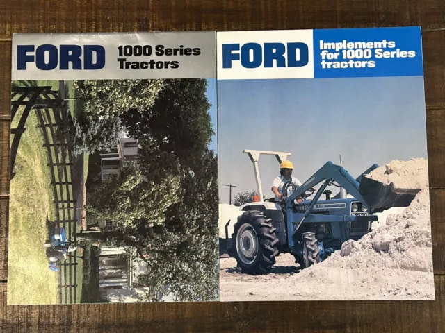 Ford 1000 Series Tractors 28 pg Buyers Guide 1986 + Bonus Implements Brochure