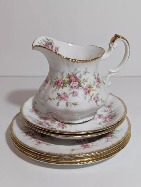 Paragon "Victoriana Rose" Fine Bone China Cream/Milk Jug, Saucers & Side Plates