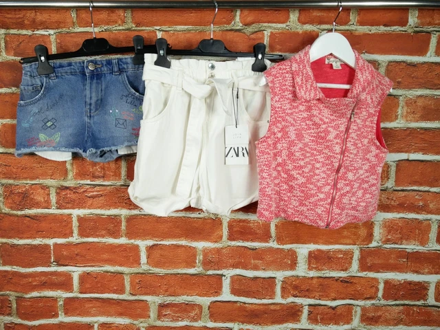 Girls Bundle Age 11-12 Years Mango Zara Etc Denim Shorts Zip Top Summer 152Cm