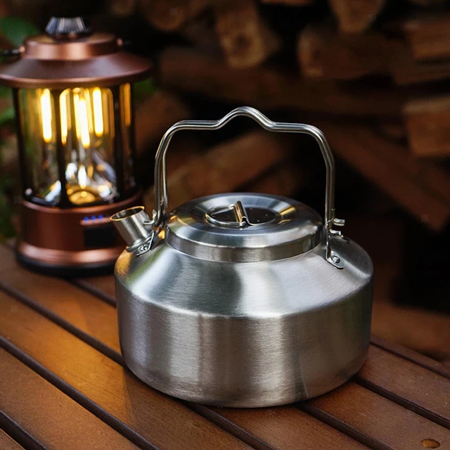 CAMPING KETTLE COMPACT Double Lockable Handle for Open Fire Tea Kettle