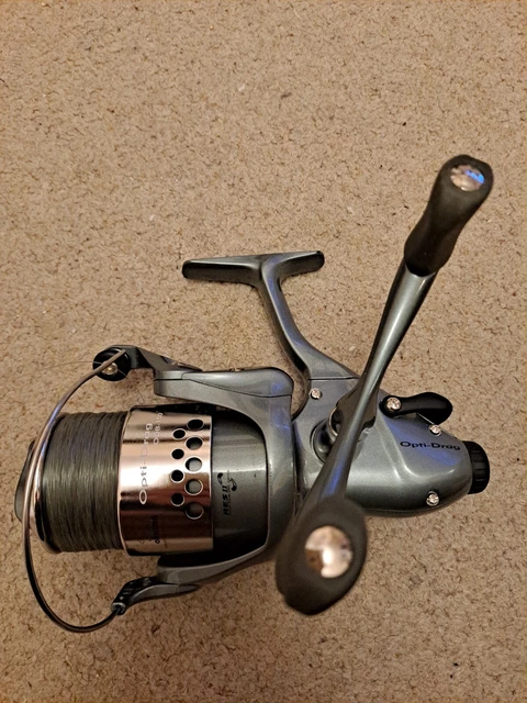 OKUMA OPTI-DRAG ODB 150 Bait Runner Fishing Reel With 15lb Line