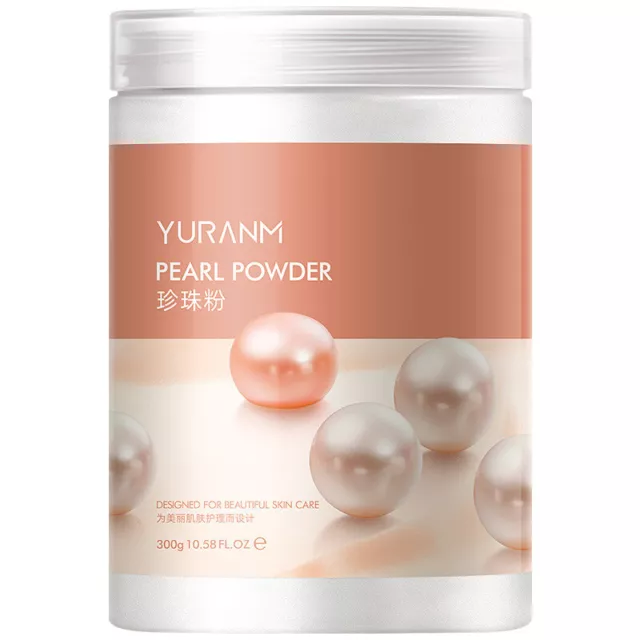 瑜然美纯珍珠粉300g 天然补水面膜收缩毛孔祛痘淡化斑点美容院专用 Pure Pearl Powder