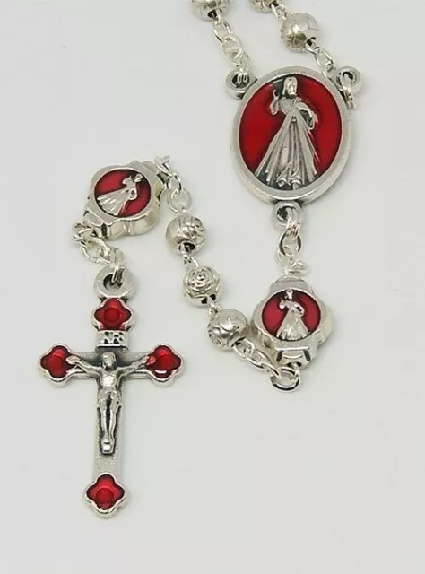 Divine Mercy Rosary Beads with Beautiful Matching Rosary Box Ideal Catholic Gift