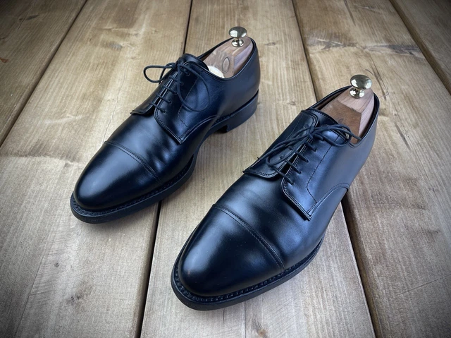 Herren Crockett & Jones Derby Schuhe UK8,5 EU42,5 schwarz HERGESTELLT IN ENGLAND