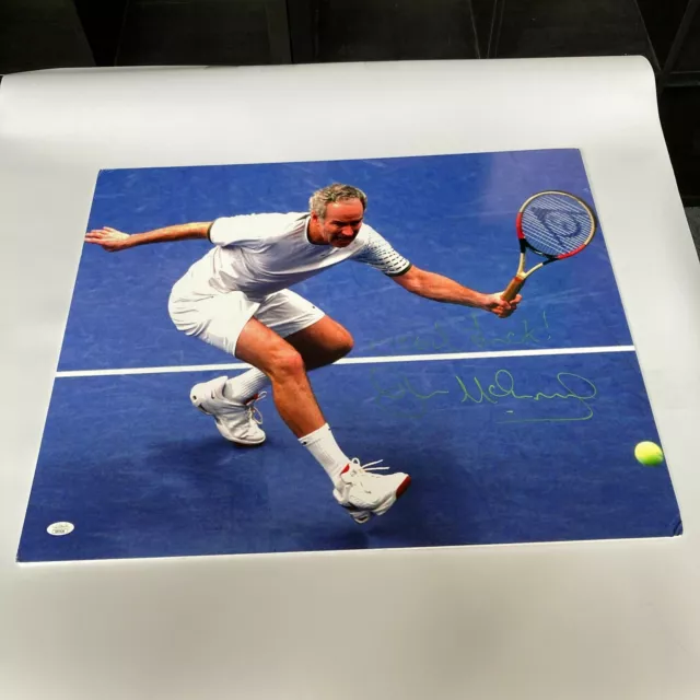 John McEnroe Signed Autographed 20x24 Large Photo With JSA COA